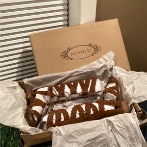 Joyfolie Brown and White Kids Sandals